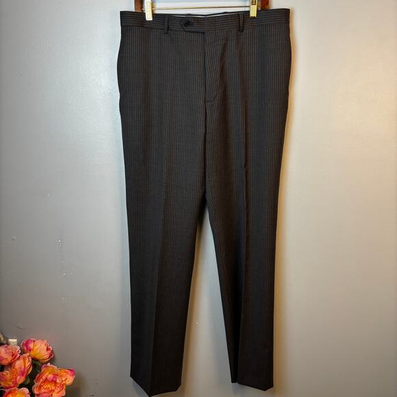 Men's Tommy Hilfiger Striped Wool Dress Pants Slacks 36 x 34 Career Wear - Picture 3 of 9